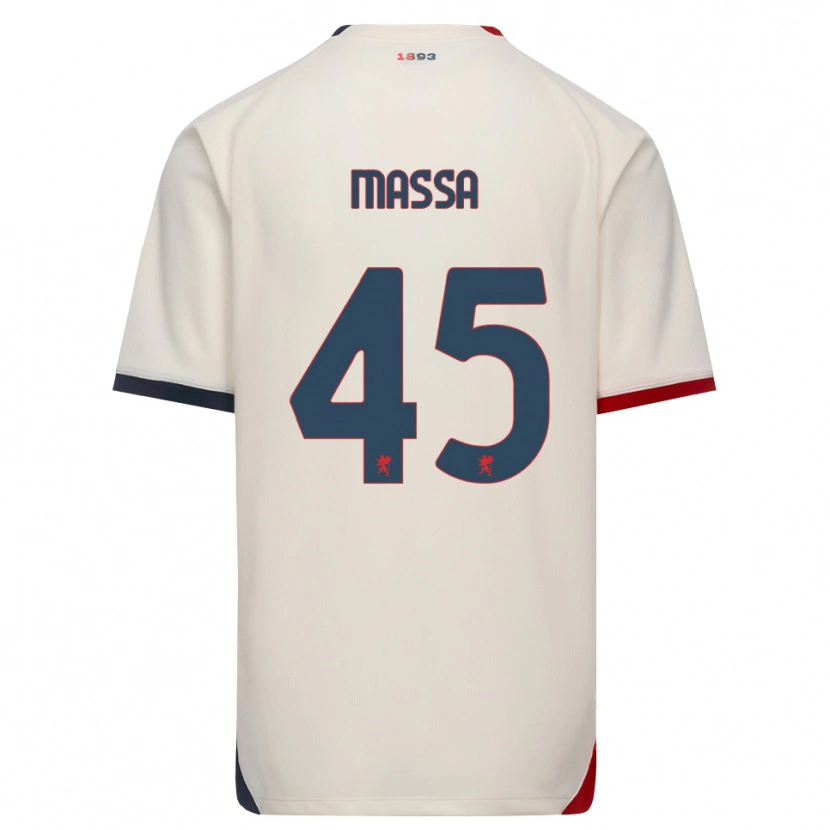 DanxenメンズAlessandra Massa#45オフホワイト レッドアウェイシャツ2026/27ジャージーユニフォーム