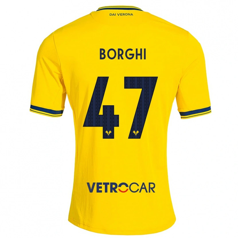 DanxenメンズArthur Borghi#47イエロー レッドアウェイシャツ2026/27ジャージーユニフォーム
