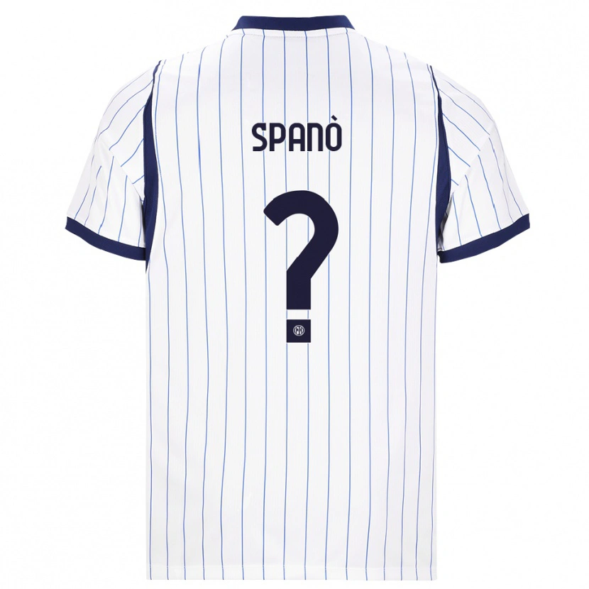 DanxenメンズSamuele Spanò#0ホワイト ネイビーブルーアウェイシャツ2026/27ジャージーユニフォーム