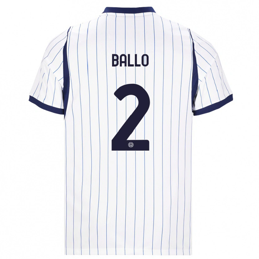 DanxenメンズLamine Ballo#2ホワイト ネイビーブルーアウェイシャツ2026/27ジャージーユニフォーム