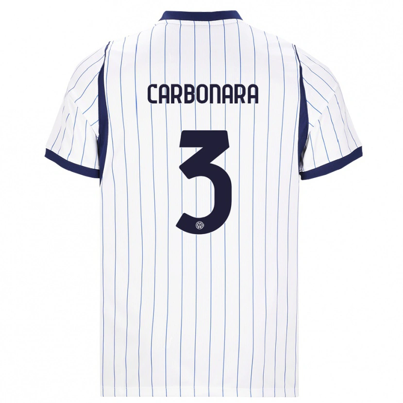 DanxenメンズMatteo Carbonara#3ホワイト ネイビーブルーアウェイシャツ2026/27ジャージーユニフォーム