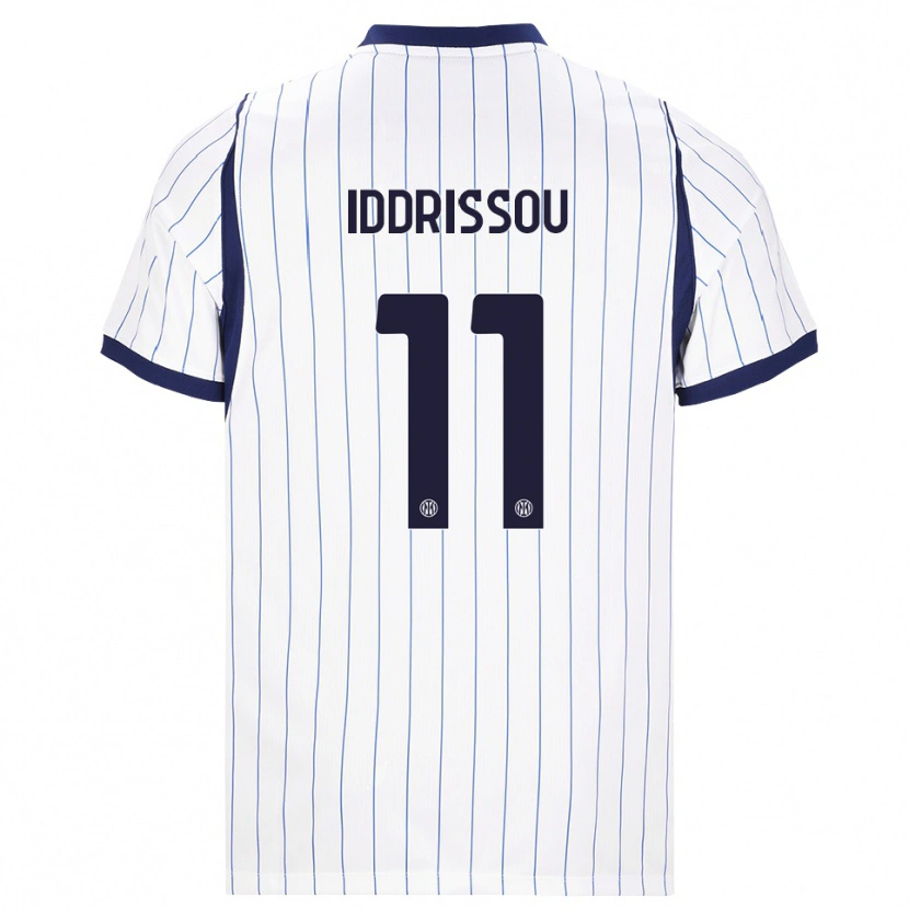 DanxenメンズJamal Iddrissou#11ホワイト ネイビーブルーアウェイシャツ2026/27ジャージーユニフォーム