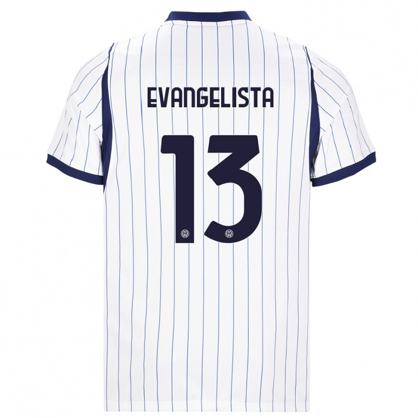 DanxenメンズEdoardo Evangelista#13ホワイト ネイビーブルーアウェイシャツ2026/27ジャージーユニフォーム