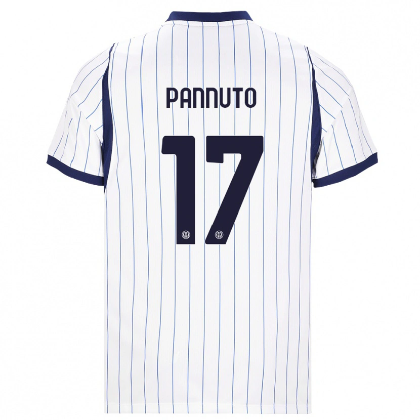 DanxenメンズMattia Pannuto#17ホワイト ネイビーブルーアウェイシャツ2026/27ジャージーユニフォーム