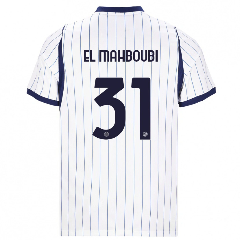 DanxenメンズAnas El Mahboubi#31ホワイト ネイビーブルーアウェイシャツ2026/27ジャージーユニフォーム