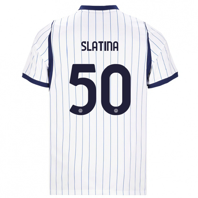 DanxenメンズDuje Slatina#50ホワイト ネイビーブルーアウェイシャツ2026/27ジャージーユニフォーム