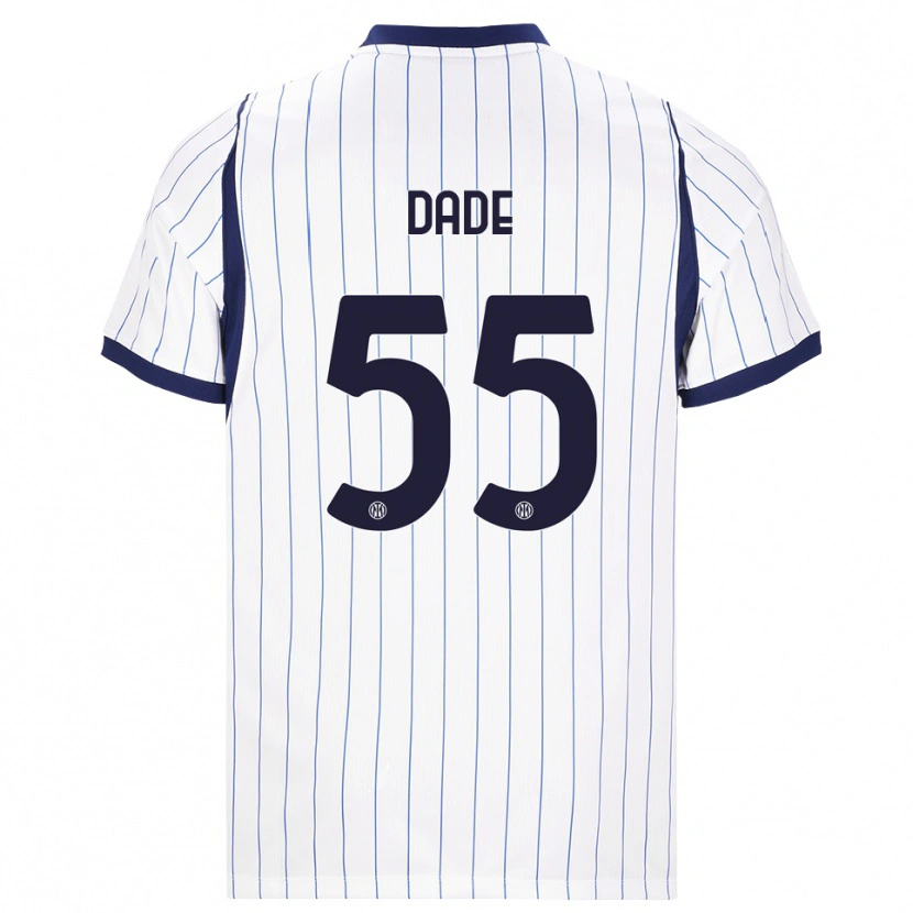DanxenメンズEmmanuel Dade#55ホワイト ネイビーブルーアウェイシャツ2026/27ジャージーユニフォーム