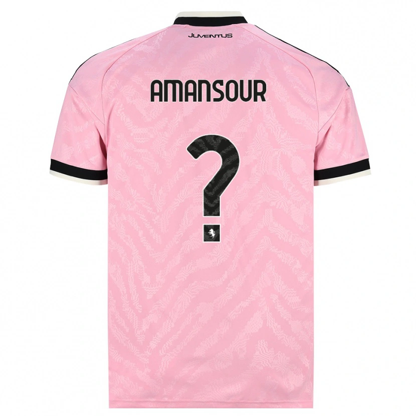 DanxenメンズAdam Amansour#0ピンク ブラックアウェイシャツ2026/27ジャージーユニフォーム