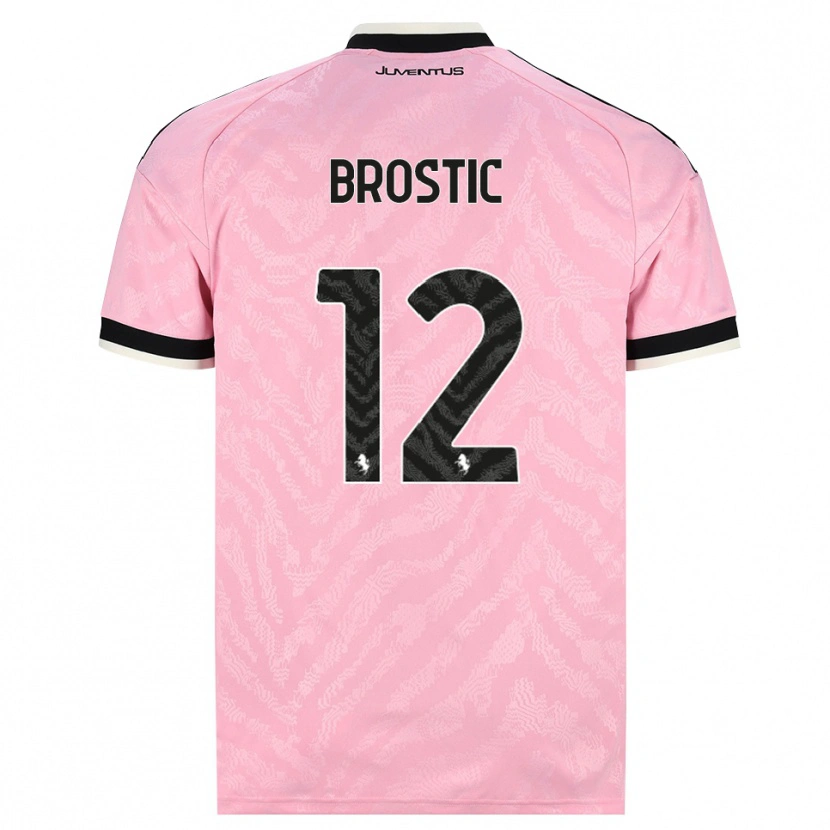 DanxenメンズGabriel Broștic#12ピンク ブラックアウェイシャツ2026/27ジャージーユニフォーム