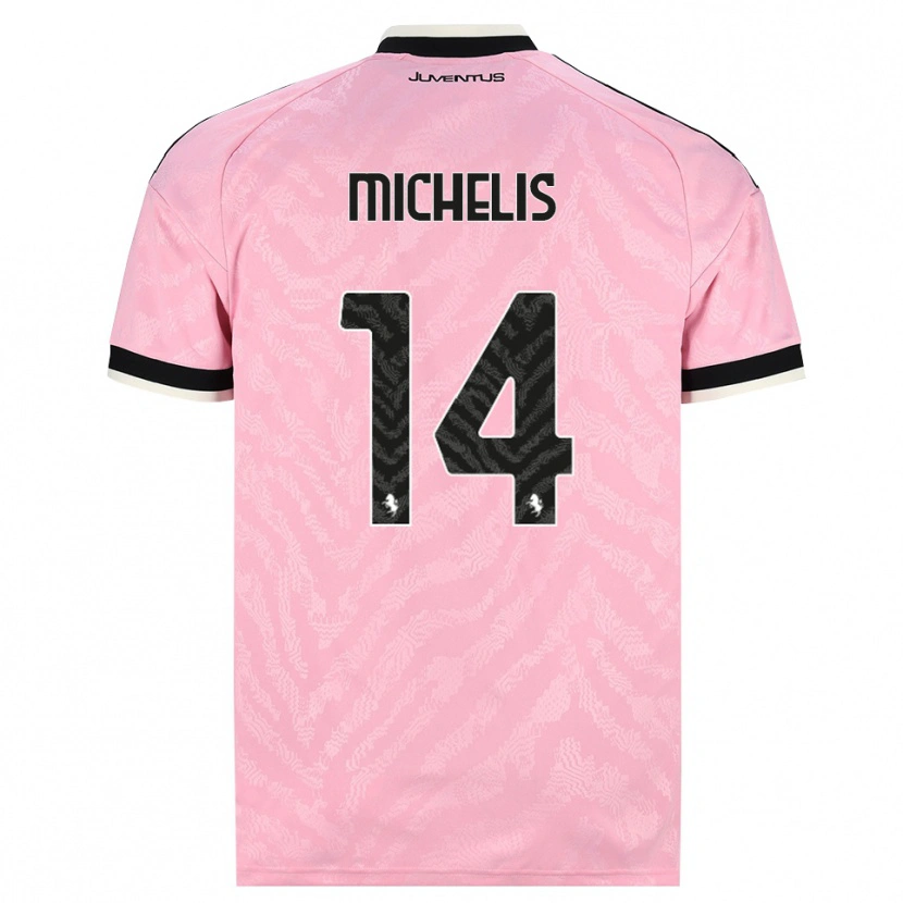 DanxenメンズMattia Michelis#14ピンク ブラックアウェイシャツ2026/27ジャージーユニフォーム
