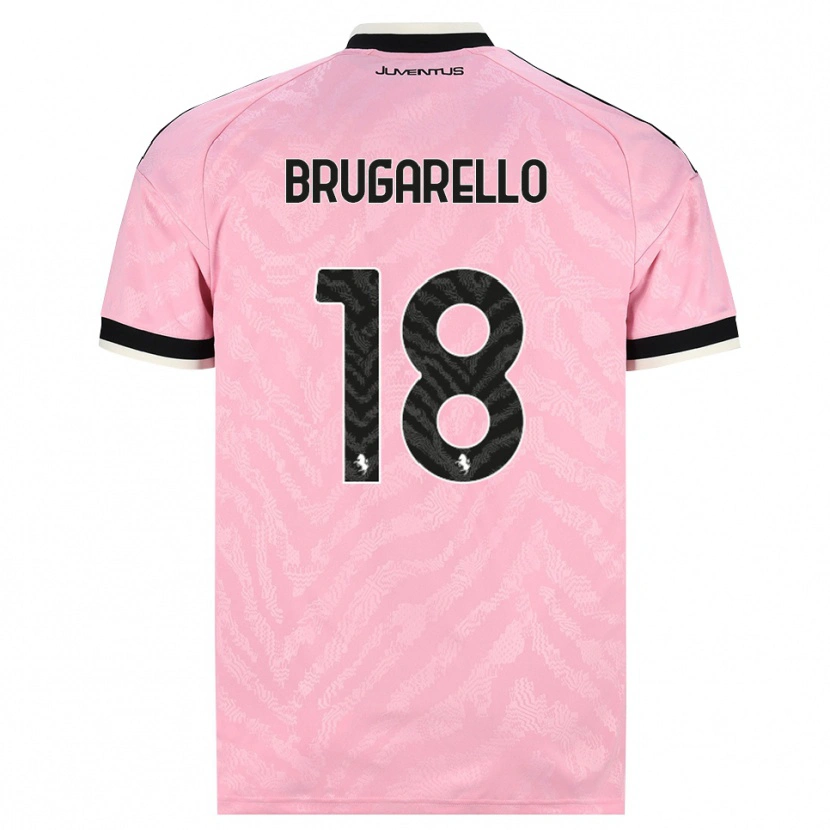DanxenメンズMattia Brugarello#18ピンク ブラックアウェイシャツ2026/27ジャージーユニフォーム