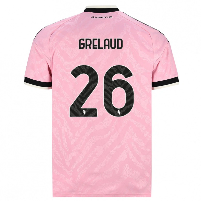 DanxenメンズJosue Grelaud#26ピンク ブラックアウェイシャツ2026/27ジャージーユニフォーム