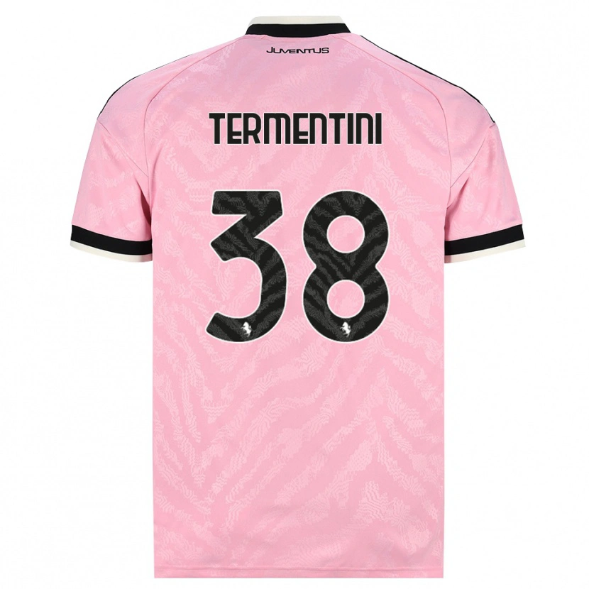 DanxenメンズGiorgia Termentini#38ピンク ブラックアウェイシャツ2026/27ジャージーユニフォーム