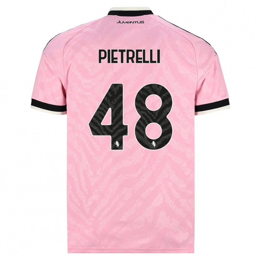 DanxenメンズAlessandro Pietrelli#48ピンク ブラックアウェイシャツ2026/27ジャージーユニフォーム