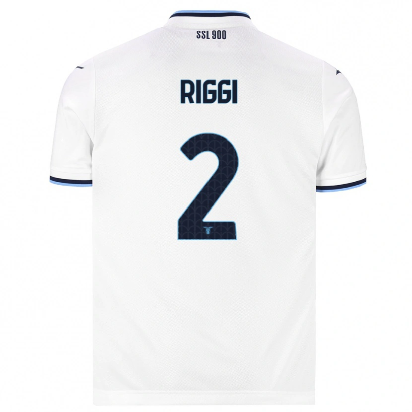 DanxenメンズEmanuele Riggi#2ホワイト ネイビーブルーアウェイシャツ2026/27ジャージーユニフォーム
