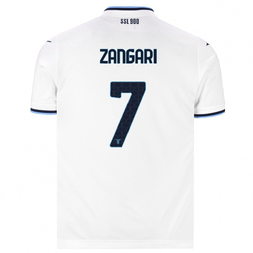 DanxenメンズVincenzo Zangari#7ホワイト ネイビーブルーアウェイシャツ2026/27ジャージーユニフォーム