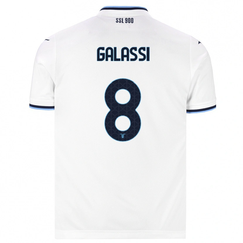DanxenメンズBruno Galassi#8ホワイト ネイビーブルーアウェイシャツ2026/27ジャージーユニフォーム