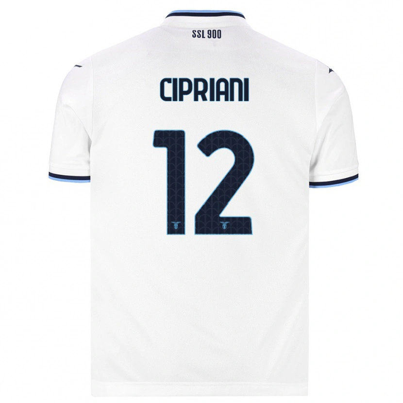 DanxenメンズAlessio Cipriani#12ホワイト ネイビーブルーアウェイシャツ2026/27ジャージーユニフォーム