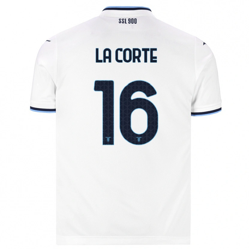 DanxenメンズPietro La Corte#16ホワイト ネイビーブルーアウェイシャツ2026/27ジャージーユニフォーム