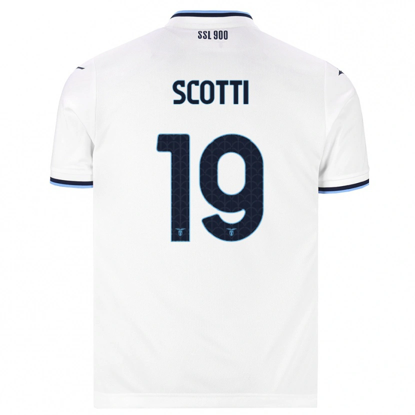 DanxenメンズAsia Scotti#19ホワイト ネイビーブルーアウェイシャツ2026/27ジャージーユニフォーム