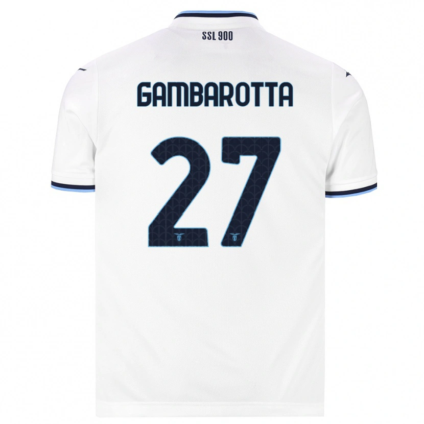 DanxenメンズMargot Gambarotta#27ホワイト ネイビーブルーアウェイシャツ2026/27ジャージーユニフォーム