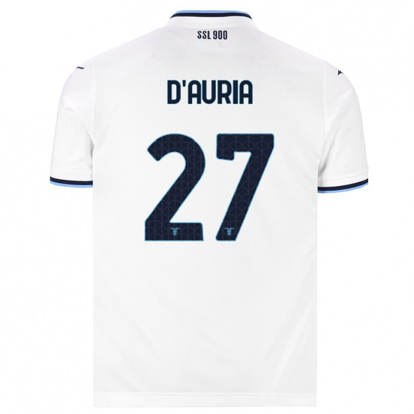 DanxenメンズFederica D'auria#27ホワイト ネイビーブルーアウェイシャツ2026/27ジャージーユニフォーム