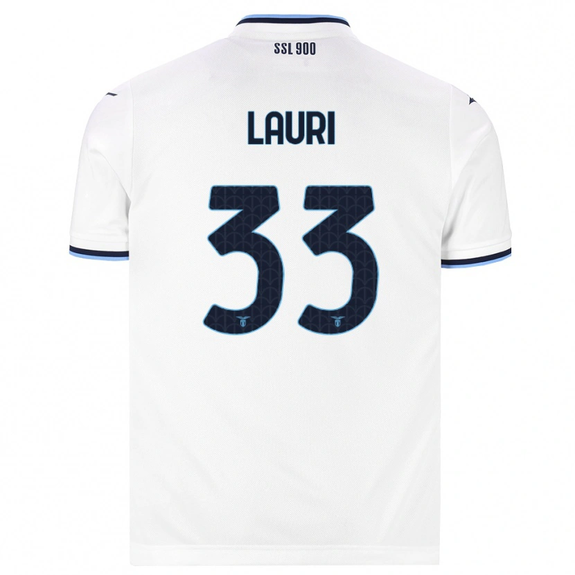 DanxenメンズGiacomo Lauri#33ホワイト ネイビーブルーアウェイシャツ2026/27ジャージーユニフォーム