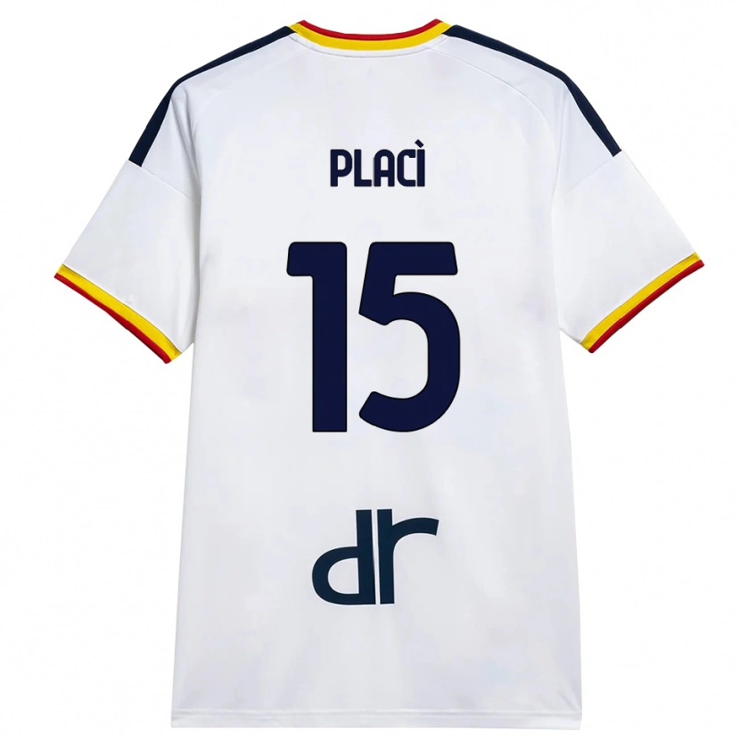 DanxenメンズDavide Placì#15ホワイト イエロー レッドアウェイシャツ2026/27ジャージーユニフォーム