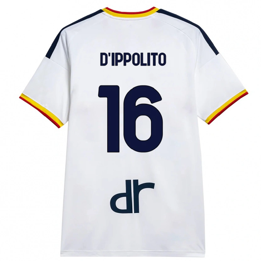 DanxenメンズNicola D'ippolito#16ホワイト イエロー レッドアウェイシャツ2026/27ジャージーユニフォーム