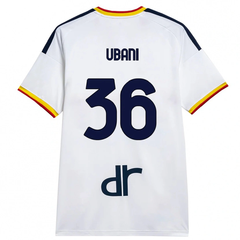 DanxenメンズMarlon Ubani#36ホワイト イエロー レッドアウェイシャツ2026/27ジャージーユニフォーム