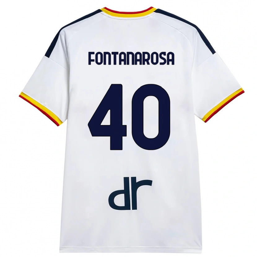 DanxenメンズAndrea Fontanarosa#40ホワイト イエロー レッドアウェイシャツ2026/27ジャージーユニフォーム