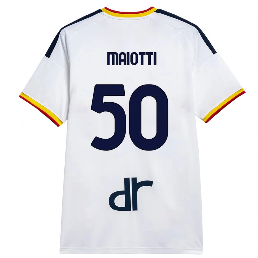 DanxenメンズSebastiano Maiotti#50ホワイト イエロー レッドアウェイシャツ2026/27ジャージーユニフォーム