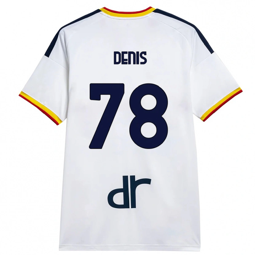 DanxenメンズMax Denis#78ホワイト イエロー レッドアウェイシャツ2026/27ジャージーユニフォーム