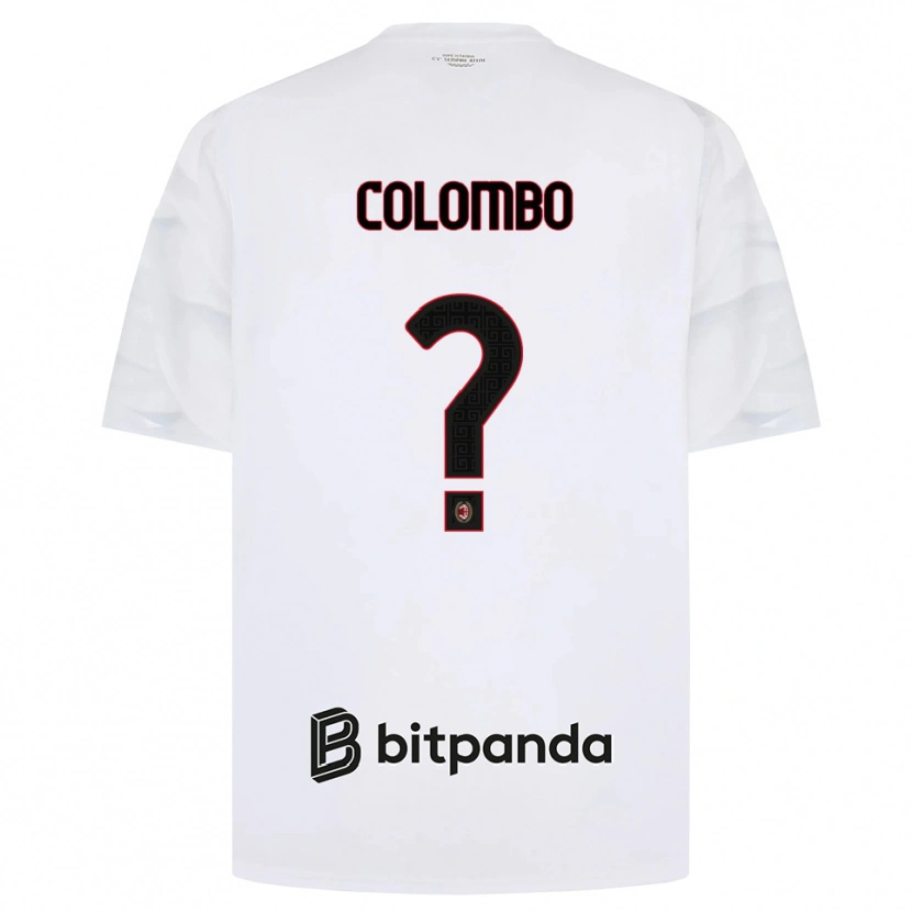 DanxenメンズTommaso Colombo#0ホワイト レッド ブラックアウェイシャツ2026/27ジャージーユニフォーム