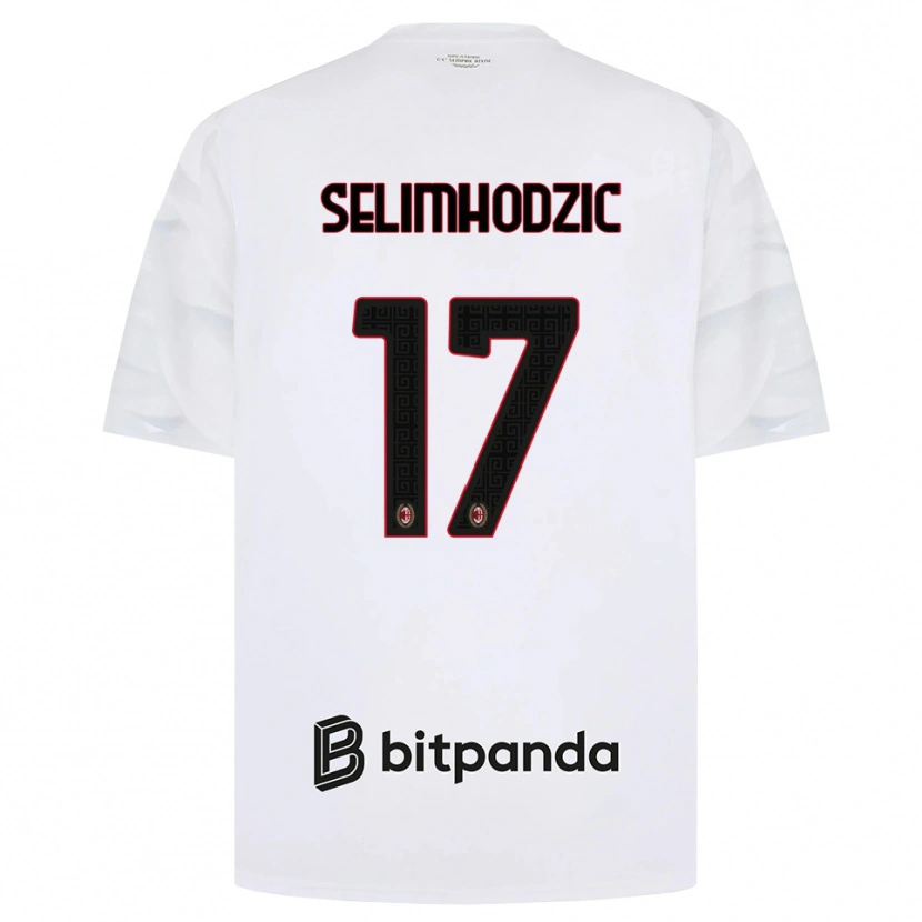 Danxenメンズノア・セリムホジッチ#17ホワイト レッド ブラックアウェイシャツ2026/27ジャージーユニフォーム