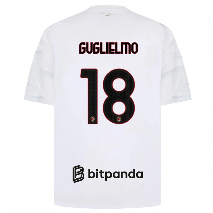 DanxenメンズTommaso Guglielmo#18ホワイト レッド ブラックアウェイシャツ2026/27ジャージーユニフォーム