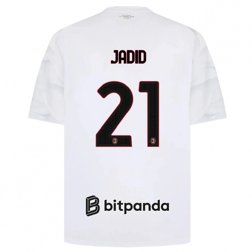 DanxenメンズAkram Jadid#21ホワイト レッド ブラックアウェイシャツ2026/27ジャージーユニフォーム