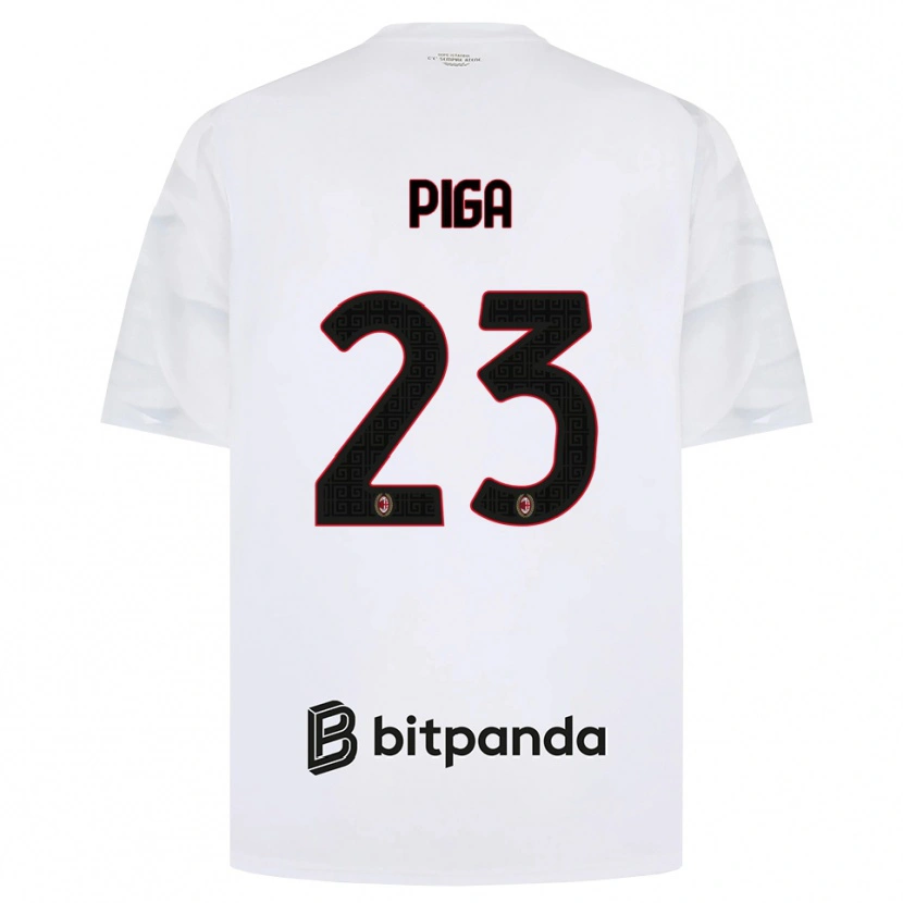 DanxenメンズJulie Piga#23ホワイト レッド ブラックアウェイシャツ2026/27ジャージーユニフォーム