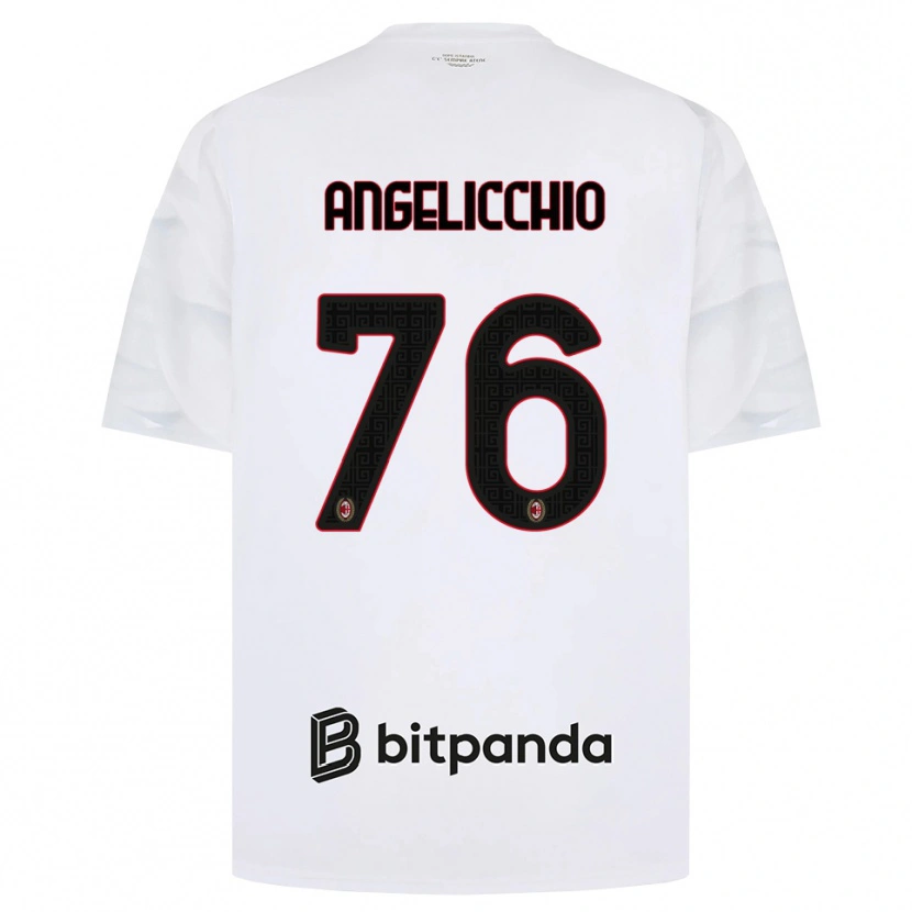 DanxenメンズMattia Angelicchio#76ホワイト レッド ブラックアウェイシャツ2026/27ジャージーユニフォーム