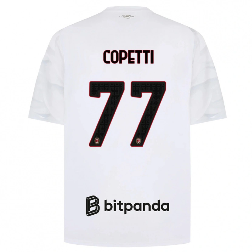 DanxenメンズMatilde Copetti#77ホワイト レッド ブラックアウェイシャツ2026/27ジャージーユニフォーム