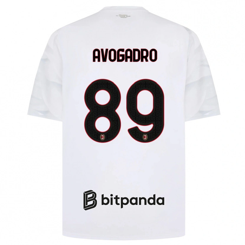 DanxenメンズPietro Avogadro#89ホワイト レッド ブラックアウェイシャツ2026/27ジャージーユニフォーム