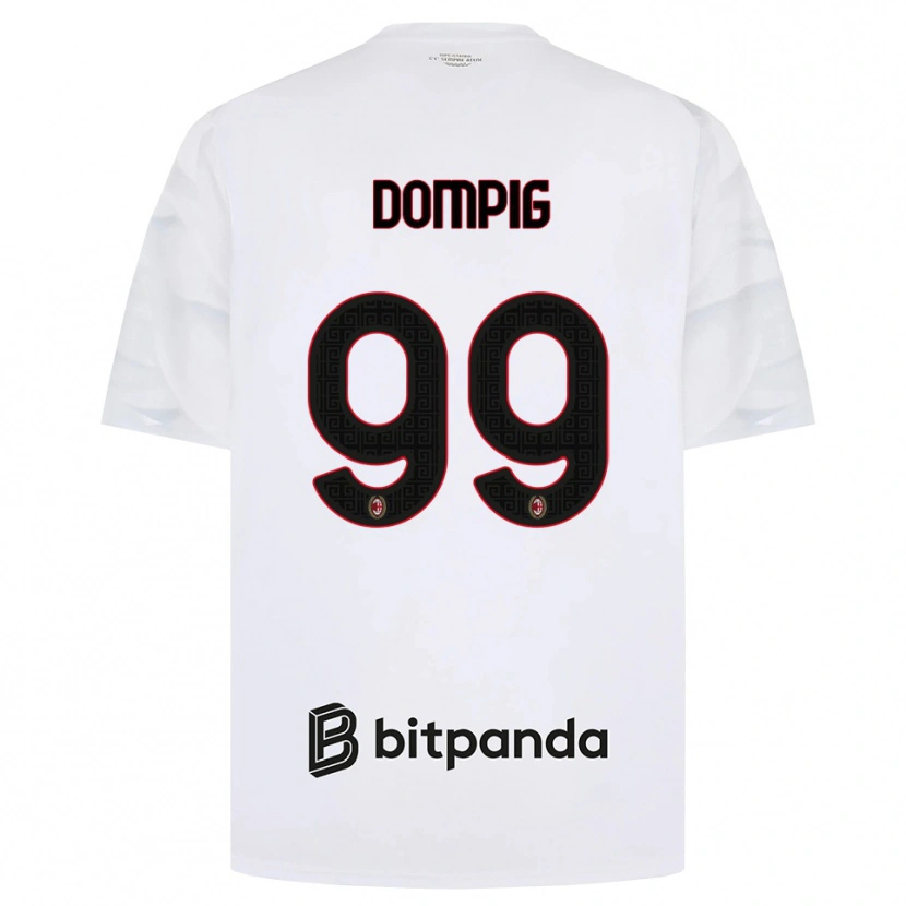 DanxenメンズChanté Dompig#99ホワイト レッド ブラックアウェイシャツ2026/27ジャージーユニフォーム
