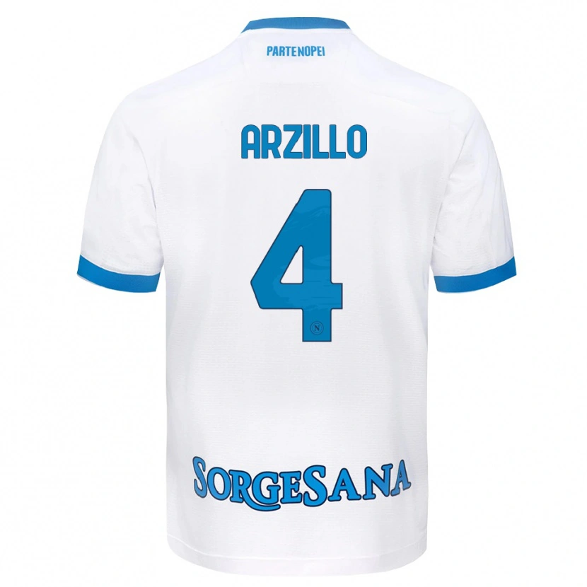 DanxenメンズAntonino Arzillo#4ホワイト スカイブルーアウェイシャツ2026/27ジャージーユニフォーム