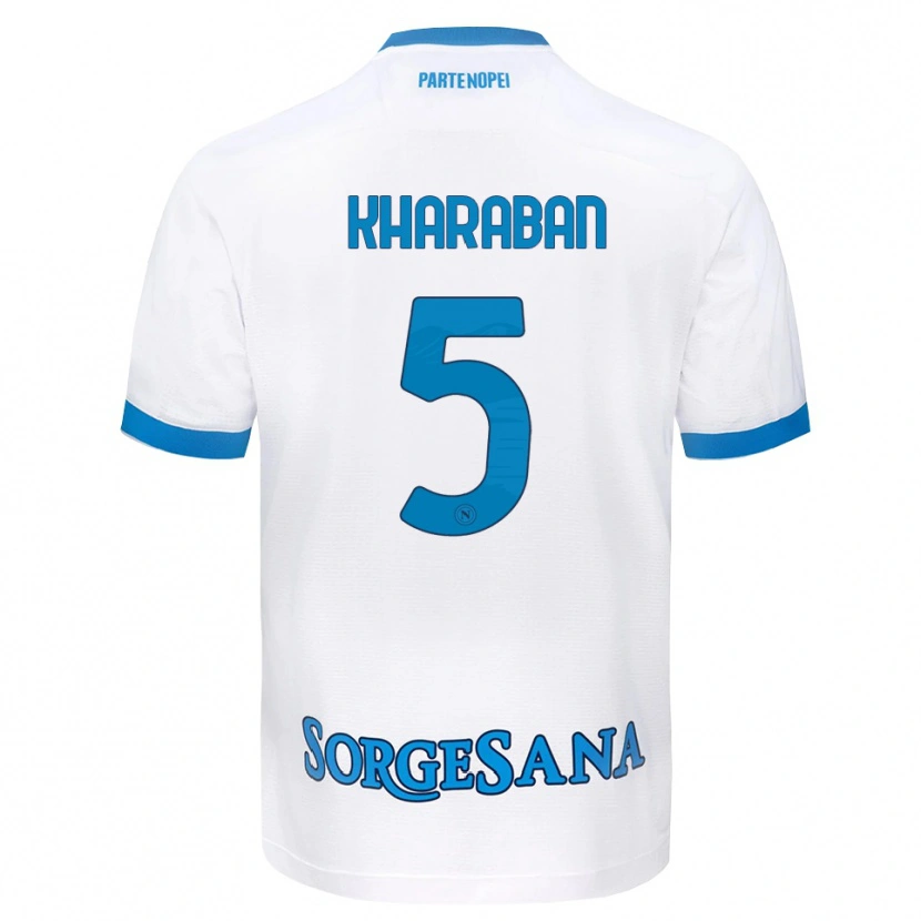 DanxenメンズVitaliy Kharaban#5ホワイト スカイブルーアウェイシャツ2026/27ジャージーユニフォーム