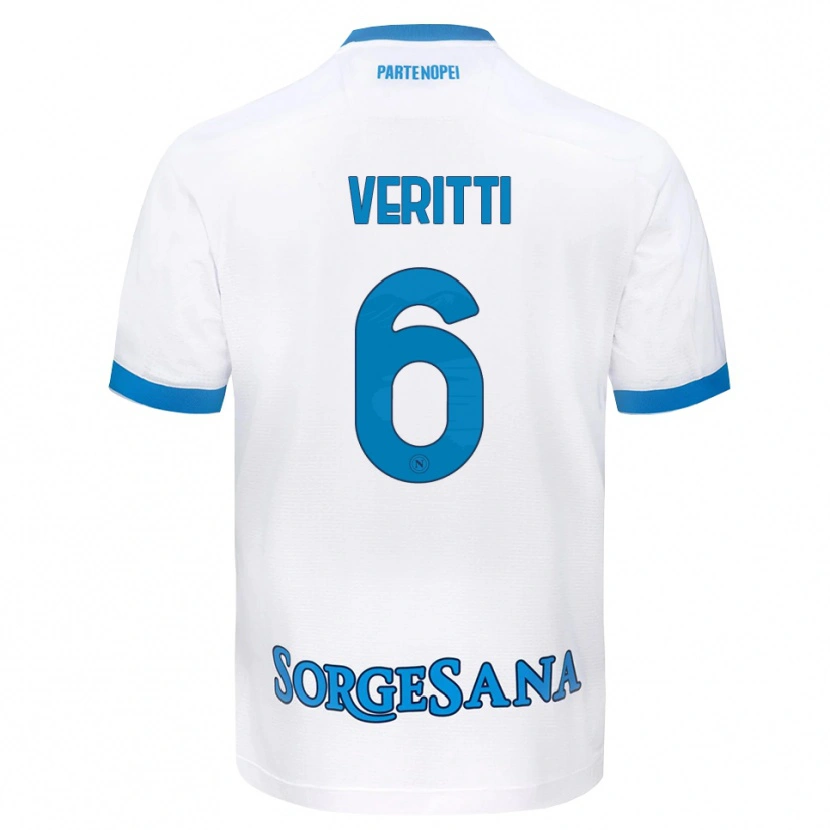 DanxenメンズFederica Veritti#6ホワイト スカイブルーアウェイシャツ2026/27ジャージーユニフォーム