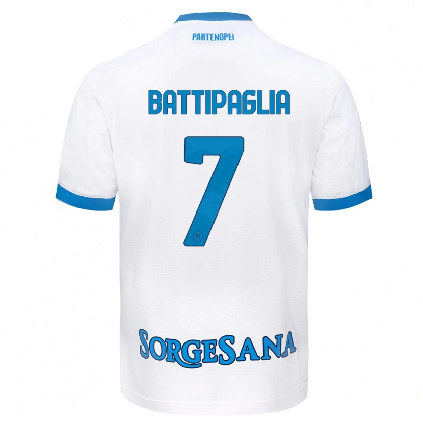 DanxenメンズAntonio Battipaglia#7ホワイト スカイブルーアウェイシャツ2026/27ジャージーユニフォーム