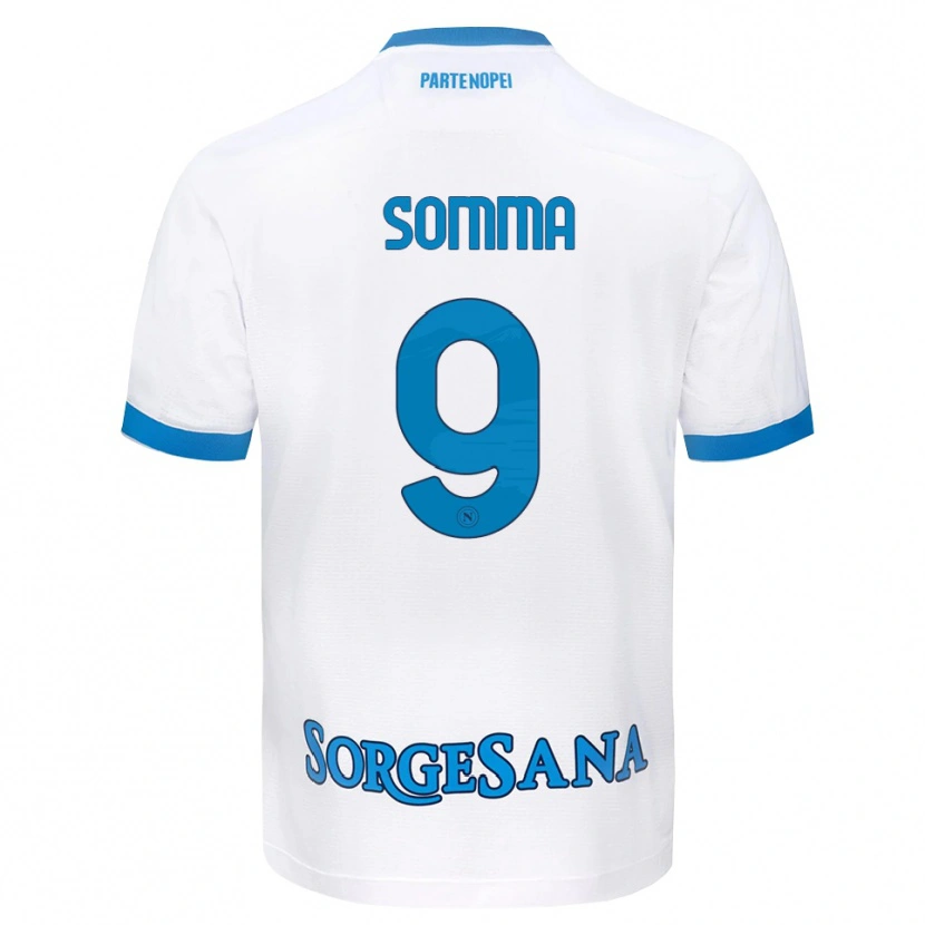 DanxenメンズStanislao Somma#9ホワイト スカイブルーアウェイシャツ2026/27ジャージーユニフォーム