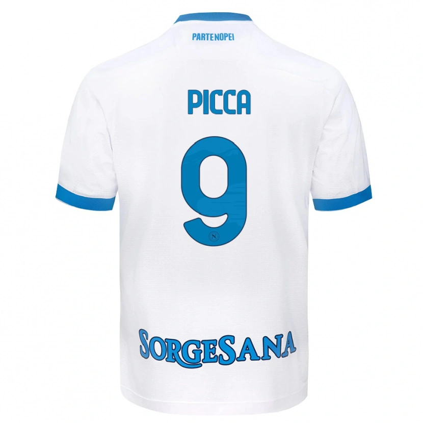 DanxenメンズLuigi Picca#9ホワイト スカイブルーアウェイシャツ2026/27ジャージーユニフォーム