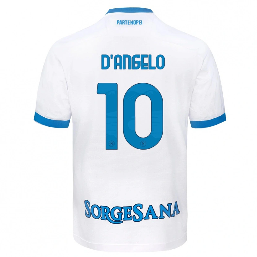 DanxenメンズDavide D'angelo#10ホワイト スカイブルーアウェイシャツ2026/27ジャージーユニフォーム