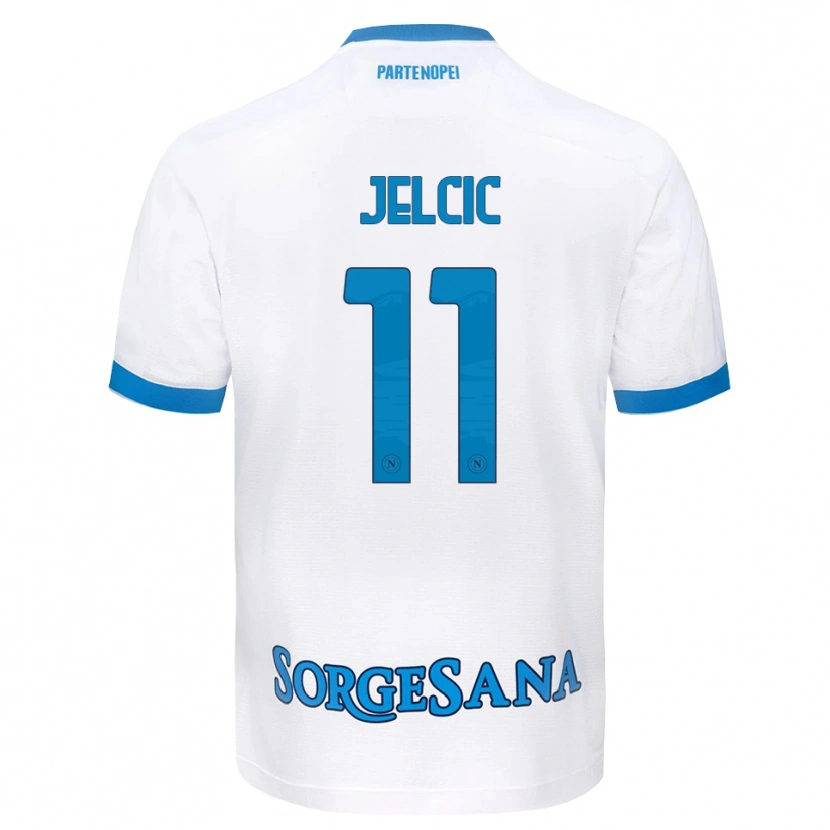 Danxenメンズマヤ・イェルチッチ#11ホワイト スカイブルーアウェイシャツ2026/27ジャージーユニフォーム